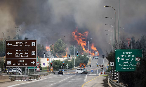 Israel Faces Massive Sandstorms Raging Wildfire