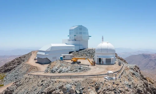 Rubin Observatory and the Rubin Auxiliary Telescope in Cerro Pachón in Chile